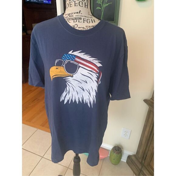 Men's Patriotic Eagle Short Sleeve Tee - Picture 1 of 6